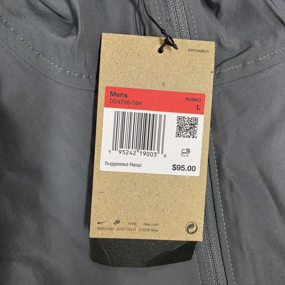 Nike Miler Repel Jacket Smoke Grey Running DD4746-084 Men's Size Large